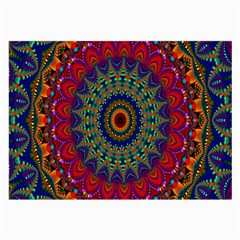 Kaleidoscope Mandala Pattern Large Glasses Cloth (2-side) by Celenk