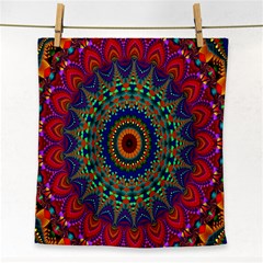 Kaleidoscope Mandala Pattern Face Towel by Celenk