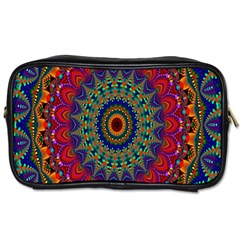 Kaleidoscope Mandala Pattern Toiletries Bags 2-side by Celenk