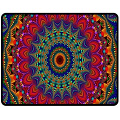 Kaleidoscope Mandala Pattern Fleece Blanket (medium)  by Celenk