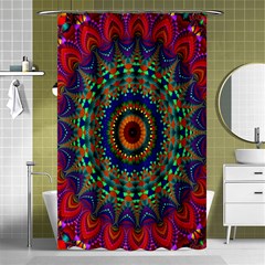 Kaleidoscope Mandala Pattern Shower Curtain 48  X 72  (small)  by Celenk