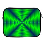 Shiny Lime Navy Sheen Radiate 3d Apple iPad 2/3/4 Zipper Cases Front