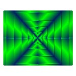 Shiny Lime Navy Sheen Radiate 3d Double Sided Flano Blanket (Large)  Blanket Back