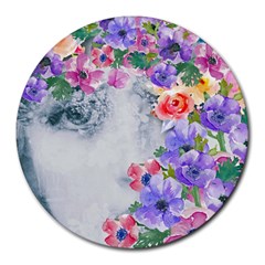 Flower Girl Round Mousepads by NouveauDesign