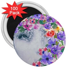 Flower Girl 3  Magnets (100 Pack) by NouveauDesign