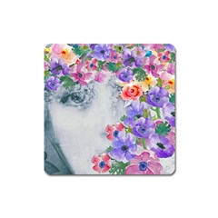 Flower Girl Square Magnet by NouveauDesign