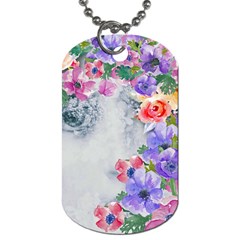 Flower Girl Dog Tag (one Side) by NouveauDesign