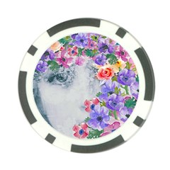 Flower Girl Poker Chip Card Guard