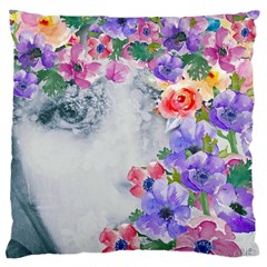 Flower Girl Large Cushion Case (two Sides) by NouveauDesign