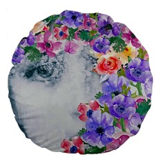 Flower Girl Large 18  Premium Round Cushions by NouveauDesign