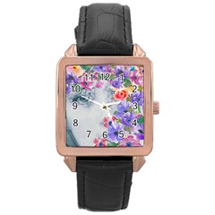 Flower Girl Rose Gold Leather Watch  by NouveauDesign