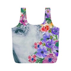 Flower Girl Full Print Recycle Bags (m)  by NouveauDesign