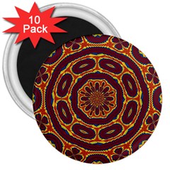 Geometric Tapestry 3  Magnets (10 Pack)  by linceazul