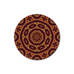 Geometric Tapestry Rubber Coaster (Round)  Front