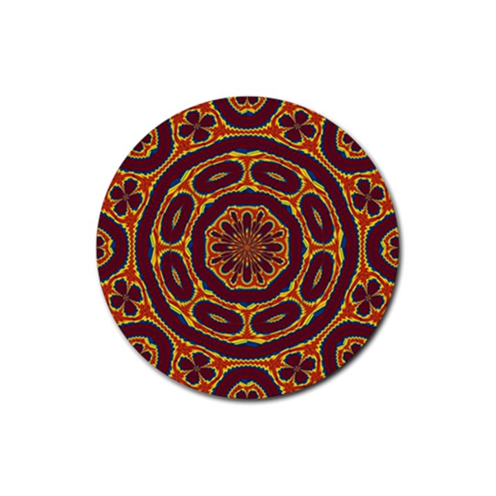 Geometric Tapestry Rubber Coaster (Round) 