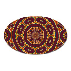 Geometric Tapestry Oval Magnet by linceazul