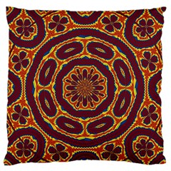 Geometric Tapestry Large Flano Cushion Case (one Side) by linceazul