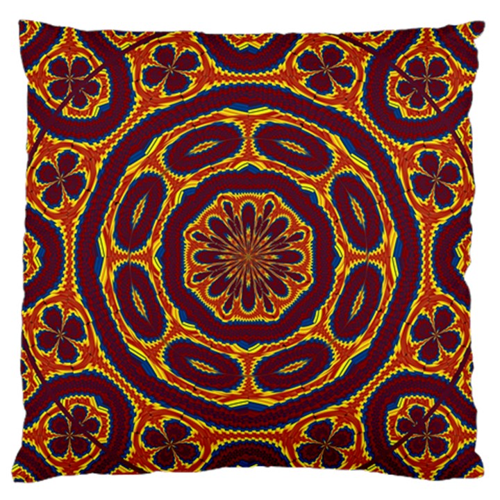 Geometric Tapestry Large Flano Cushion Case (Two Sides)