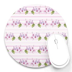 Floral Pattern Round Mousepads by SuperPatterns