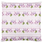 Floral Pattern Large Flano Cushion Case (Two Sides) Front