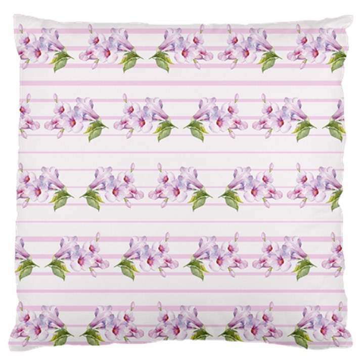 Floral Pattern Large Flano Cushion Case (Two Sides)