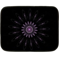 Fractal Mandala Delicate Pattern Fleece Blanket (mini) by Celenk