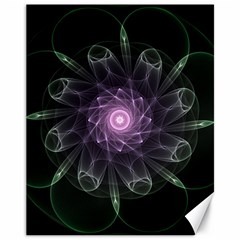 Mandala Fractal Light Light Fractal Canvas 11  X 14   by Celenk