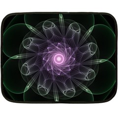 Mandala Fractal Light Light Fractal Double Sided Fleece Blanket (mini)  by Celenk