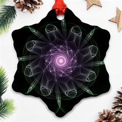 Mandala Fractal Light Light Fractal Ornament (snowflake) by Celenk