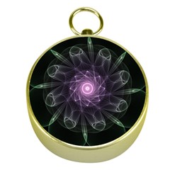 Mandala Fractal Light Light Fractal Gold Compasses by Celenk