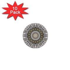 Mandala Sand Color Seamless Tile 1  Mini Buttons (10 Pack)  by Celenk