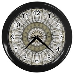 Mandala Sand Color Seamless Tile Wall Clocks (Black)