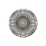 Mandala Sand Color Seamless Tile Rubber Coaster (Round)  Front