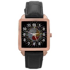 Whole Complete Human Qualities Rose Gold Leather Watch  by Celenk