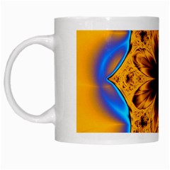 Digital Art Fractal Artwork Flower White Mugs by Celenk