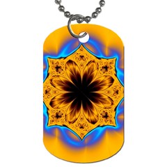 Digital Art Fractal Artwork Flower Dog Tag (two Sides) by Celenk