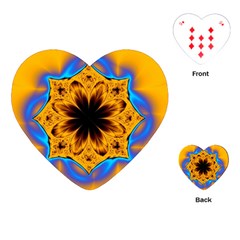 Digital Art Fractal Artwork Flower Playing Cards (heart)  by Celenk