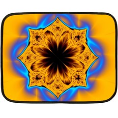 Digital Art Fractal Artwork Flower Double Sided Fleece Blanket (mini)  by Celenk