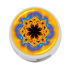 Digital Art Fractal Artwork Flower 4-port Usb Hub (two Sides)  by Celenk