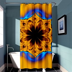 Digital Art Fractal Artwork Flower Shower Curtain 36  X 72  (stall)  by Celenk