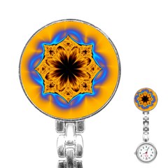 Digital Art Fractal Artwork Flower Stainless Steel Nurses Watch by Celenk