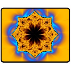 Digital Art Fractal Artwork Flower Double Sided Fleece Blanket (medium)  by Celenk