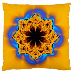 Digital Art Fractal Artwork Flower Large Flano Cushion Case (two Sides) by Celenk