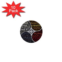 Person Character Characteristics 1  Mini Buttons (10 Pack)  by Celenk