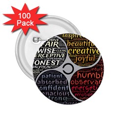 Person Character Characteristics 2 25  Buttons (100 Pack)  by Celenk