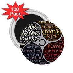 Person Character Characteristics 2 25  Magnets (100 Pack)  by Celenk