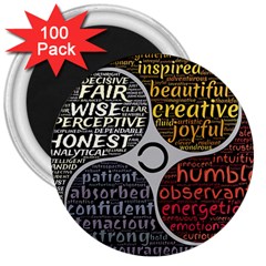 Person Character Characteristics 3  Magnets (100 Pack) by Celenk