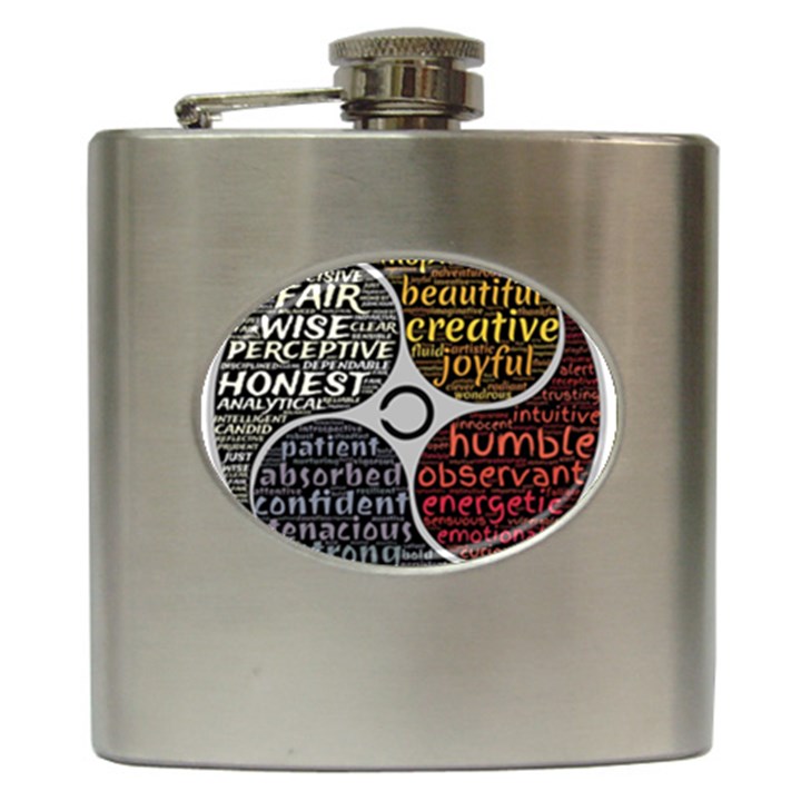 Person Character Characteristics Hip Flask (6 oz)