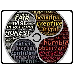 Person Character Characteristics Fleece Blanket (large)  by Celenk