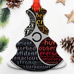 Person Character Characteristics Christmas Tree Ornament (two Sides) by Celenk